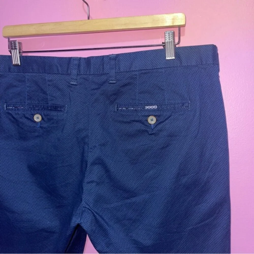 Ted Baker Shorts Men's Size 34 Navy Blue‎ Herbosh Stretch Cotton Mid-Rise Chino
